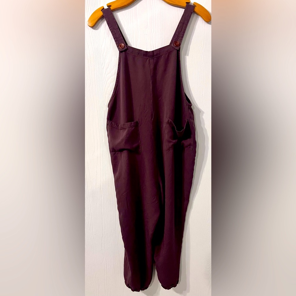 H & M Cropped Overall in Brown SIZE Small